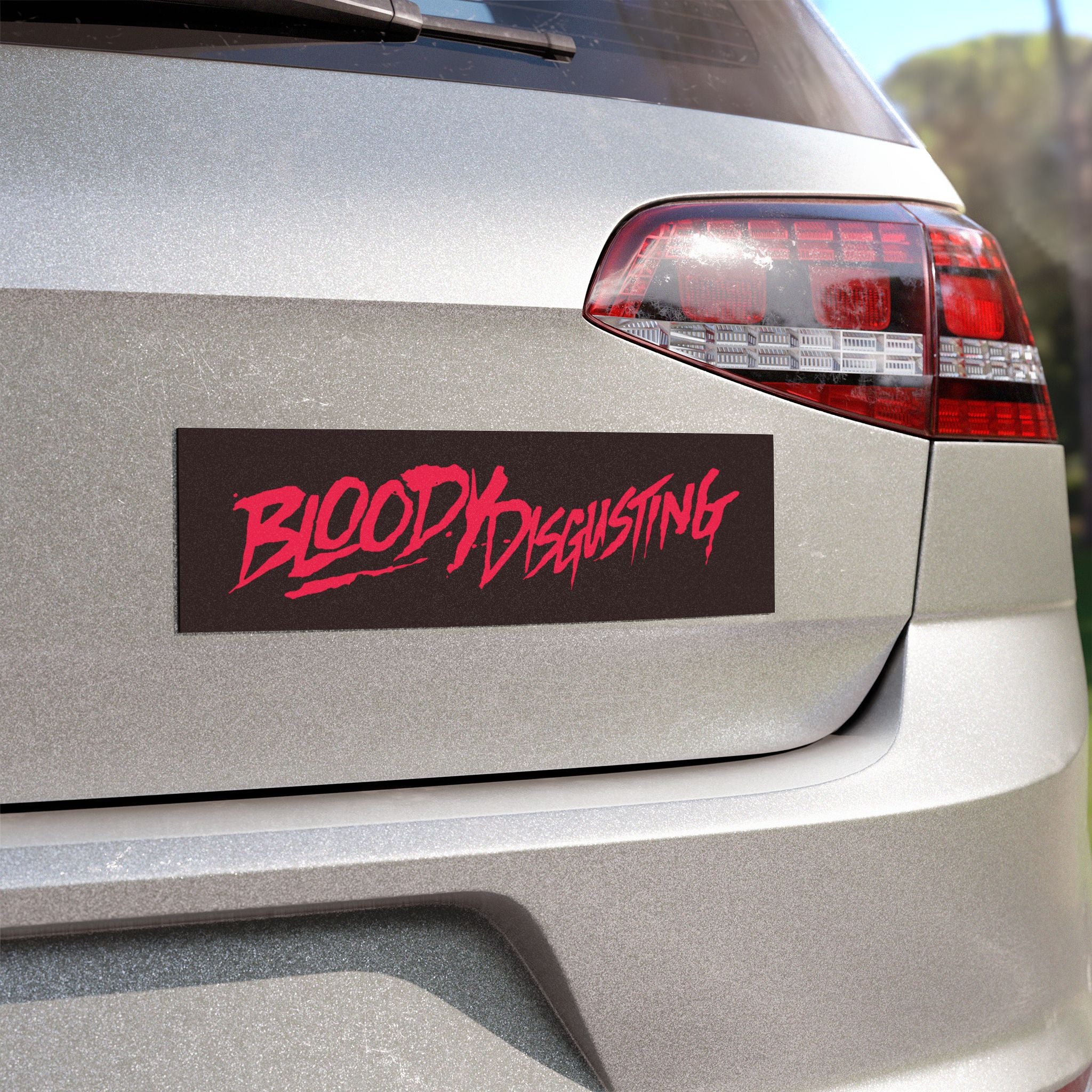 Car Magnet — "BLOODY DISGUSTING" Neon Horror Logo
